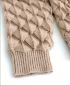 Preview: Damen Strickpullover mit Skalenmuster, V-ausschnitt, Khaki-Farbe