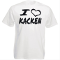 Preview: Funshirt weiß oder schwarz - I ♥ kacken
