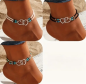 Preview: 1er Knöchelkettchen oder 3-teiliges Boho Fußkettchen-Set – Elastisch mit Kristallperlen & Doppelherz-Design – Natürlich & elegant – Geschenk für Damen – 3 Farben