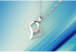 Preview: Halskette mit Herz und Strass Steinen