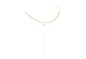 Preview: Lange Halskette mit Stern und Pailletten goldfarbig