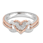 Preview: Damenring Infinity, Anker, Herz mit Strass Steinen