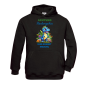Preview: Kinder Hoodie, Kapuzenpullover "Achtung Kindergarten/ Schule" personalisiert