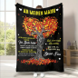 Preview: Kuscheldecke, Flanelldecke, Bedruckte Decke für den Ehemann, mit Spruch „An meinen Ehemann - vergiss niemals, dass ich dich liebe..." Motiv Baum