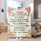 Preview: Kuscheldecke, Flanelldecke, Bedruckte Decke für die Schwester mit Spruch „An meine Schwester für all die Momente" Mit Blumenornamenten