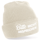 Preview: One Size Beanie, Mütze mit Spruch: Bitte nicht ansprechen