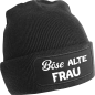 Preview: One Size Beanie, Mütze mit Spruch: Böse alte Frau oder Böser alter Mann