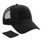 Preview: Schwarze Mesh Cap – Basecap mit Klettpatch - Schwarze Trucker Cap mit Netzrückseite, verstellbar: Geiler Typ mit Glatze o. Geiler typ mit Bauch o. Geiler Typ mit Bart