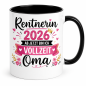 Preview: Schwarzweiße oder weiße Tasse "Rentner / Rentnerin 2026, Ich bin jetzt Vollzeit Opa / Oma"
