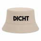 Preview: 2er Set Hüte, Party Hut, Bucket Hat, Fischer Hut, Hut bedruckt mit Spruch: HACKE DICHT - Farbe sand