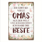 Preview: Retro-Metallschild Vintage Blechschild "Es gibt so viele Omas auf der Welt und ausgerechnet ich habe die BESTE"