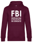 Preview: Premium Kapuzenpullover, Hoodie schwarz mit Motiv: FBI- Fröhliche Betreuungskraft, verschiedene Farben