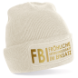 Preview: One Size Beanie, Mütze mit Spruch: FBI die fröhliche Betreuungskraft im Einsatz