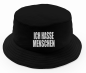 Preview: Party Hut, Bucket Hat, Fischer Hut, Hut bedruckt mit Spruch: Ich hasse Menschen