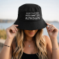 Preview: Party Hut, Bucket Hat, Fischer Hut, Hut bedruckt mit Spruch: Kniet nieder hier kommt die Königin, der König