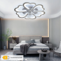 Preview: Premium LED Deckenleuchte mit Ventilator – Modernes Design in Blütenform, Ø 68 cm, leise & leistungsstark