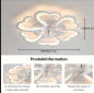 Preview: Premium LED Deckenleuchte mit Ventilator – Modernes Design in Blütenform, Ø 68 cm, leise & leistungsstark