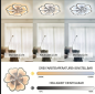 Preview: Premium LED Deckenleuchte mit Ventilator – Modernes Design in Blütenform, Ø 68 cm, leise & leistungsstark