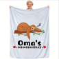 Preview: Kuscheldecke, Flanelldecke, Bedruckte Decke für Oma, Tagesdecke mit Motiv „Oma´s Schnarchecke"