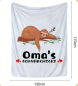 Preview: Kuscheldecke, Flanelldecke, Bedruckte Decke für Oma, Tagesdecke mit Motiv „Oma´s Schnarchecke"
