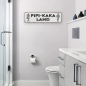 Preview: Retro-Metallschild Vintage Blechschild "Pipi-Kaka-Land" - quer, lang