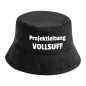 Preview: Party Hut, Bucket Hat, Fischer Hut, Hut bedruckt mit Spruch: Projektleitung VOLLSUFF