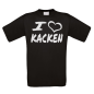 Preview: Funshirt weiß oder schwarz - I ♥ kacken