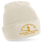 Preview: One Size Beanie, Mütze bedruckt mit Spruch:Tankanzeige... Warnung [Wunschname] braucht Bier