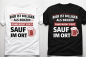 Preview: Funshirt weiß oder schwarz - „Bier ist billiger als Benzin – fahr nicht fort, sauf im Ort.“