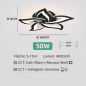 Preview: Premium LED Deckenleuchte Lampe schwarzweiße  oder weiße Blume - 3 Größen