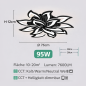 Preview: Premium LED Deckenleuchte Lampe schwarzweiße  oder weiße Blume - 3 Größen