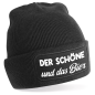 Preview: One Size Beanie, Mütze mit Spruch: Der Schöne und das Bier