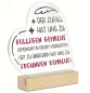 Preview: Transparente Acrylplatte mit Holzsockel mit Motiv "Der Zufall hat uns zu Kollegen gemacht..."