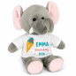 Preview: Kuscheltier Einschulung mit Namen, Stofftier personalisiert, Schultüte Geschenk, Elefant Bär Hase Giraffe, Schulkind 2026, Geschenk Schulanfang
