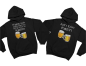 Preview: 2er Set Hoodies, Kapuzenpullover schwarz 2er-Set - Falls ich betrunken bin, bringt mich zu...Wunschname