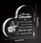 Preview: Acryl Herz, Acryl Aufsteller, mit Spruch:"Für meine Schwester- Ich liebte dich damals..."