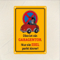 Preview: Retro-Metallschild Vintage Blechschild "Dies ist ein Garagentor. Nur ein Esel parkt davor."