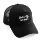 Preview: Schwarze Mesh Cap – Basecap mit Klettpatch - Schwarze Trucker Cap mit Netzrückseite, verstellbar: Geiler Typ mit Glatze o. Geiler typ mit Bauch o. Geiler Typ mit Bart