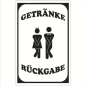 Preview: Retro-Metallschild Vintage Blechschild "Getränke Rückgabe"