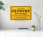 Preview: Retro-Metallschild Blechschild "Hier wird gezockt" Gamer Schild