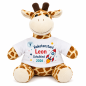 Preview: Kuscheltier Einschulung mit Namen, Stofftier personalisiert, Schultüte Geschenk, Elefant Bär Hase Giraffe, Schulkind 2026, Geschenk Schulanfang