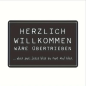 Preview: Retro-Metallschild Vintage Blechschild "Herzlich Willkommen"
