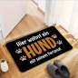 Preview: Schwarze Fußmatte Hier wohnt ein Hund mit seinem Personal