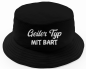 Preview: Party Hut, Bucket Hat, Fischer Hut, Hut bedruckt mit Spruch: Geiler Typ mit Glatze oder Geiler Typ mit Bart