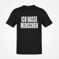 Preview: Funshirt weiß oder schwarz - Ich hasse Menschen