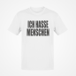 Preview: Funshirt weiß oder schwarz - Ich hasse Menschen
