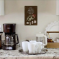 Preview: Retro-Metallschild Vintage Blechschild Küchenschild mit Spruch "Kaffee redet nicht..."