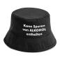 Preview: Party Hut, Bucket Hat, Fischer Hut, Hut bedruckt mit Spruch: Kann Spuren Vom Alkohol enthalten