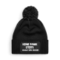 Preview: One Size Beanie mit Pompon, Bommelmütze mit Spruch: Keine Panik... Wunschname macht das schon