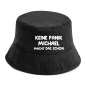 Preview: Party Hut, Bucket Hat, Fischer Hut, Hut bedruckt mit Spruch: Keine Panik... Wunschname macht das schon